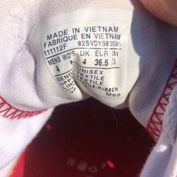 CONVERSE ALL STAR RED LOW M4 W6 - Picture 6 of 6